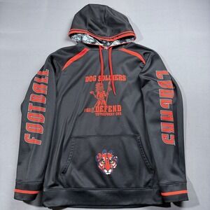 Alleson Dog Soldiers Football Athletic Hoodie Sweatshirt Orange Black #50 Medium